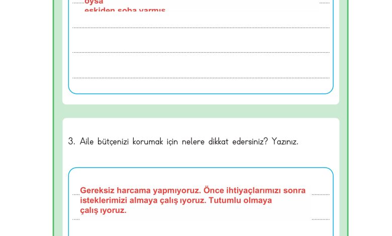 3. Sınıf Meb Yayınları Hayat Bilgisi Ders Kitabı Sayfa 85 Cevapları