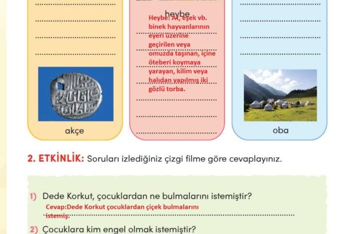 3. Sınıf Türkçe Meb Yayınları Sayfa 133 Cevapları