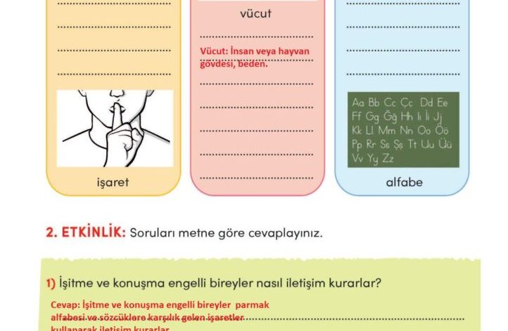 3. Sınıf Türkçe Meb Yayınları Sayfa 152 Cevapları