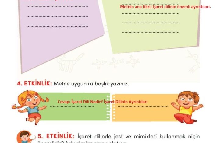 3. Sınıf Türkçe Meb Yayınları Sayfa 153 Cevapları