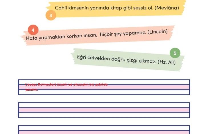 3. Sınıf Türkçe Meb Yayınları Sayfa 156 Cevapları