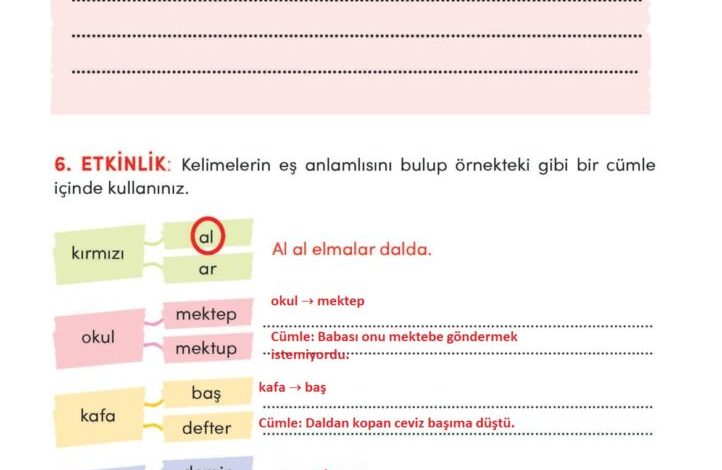 3. Sınıf Türkçe Meb Yayınları Sayfa 161 Cevapları