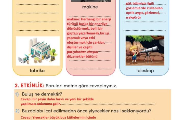 3. Sınıf Türkçe Meb Yayınları Sayfa 183 Cevapları