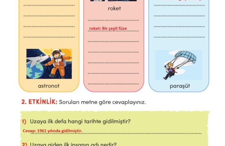 3. Sınıf Türkçe Meb Yayınları Sayfa 190 Cevapları