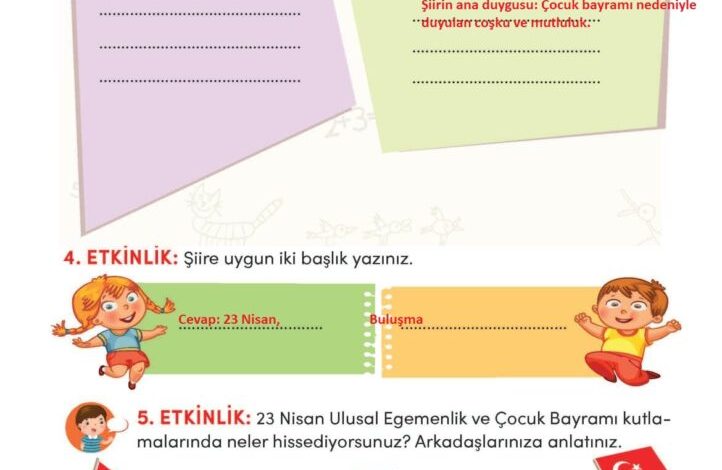 3. Sınıf Türkçe Meb Yayınları Sayfa 208 Cevapları