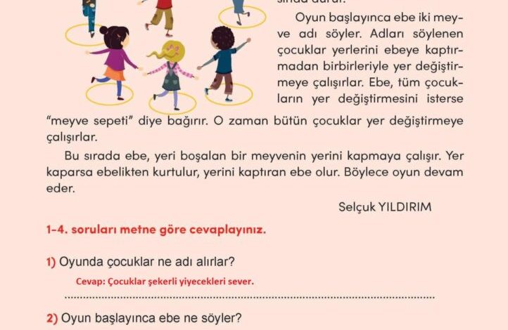 3. Sınıf Türkçe Meb Yayınları Sayfa 232 Cevapları