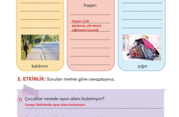 3. Sınıf Türkçe Meb Yayınları Sayfa 32 Cevapları