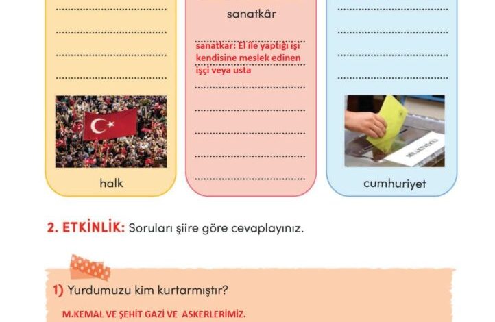 3. Sınıf Türkçe Meb Yayınları Sayfa 60 Cevapları