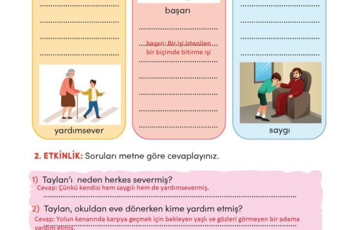 3. Sınıf Türkçe Meb Yayınları Sayfa 86 Cevapları