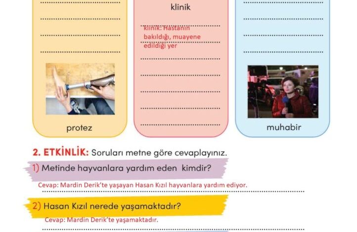 3. Sınıf Türkçe Meb Yayınları Sayfa 94 Cevapları