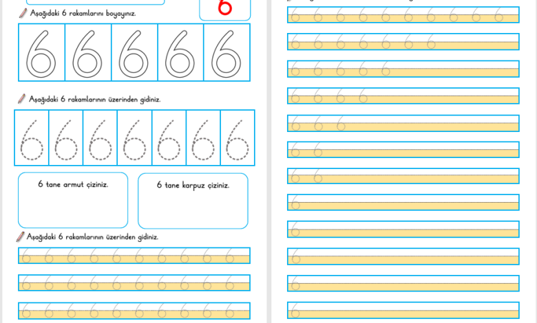 6 Rakamı Öğretimi (Yeni Müfredata Uygun)