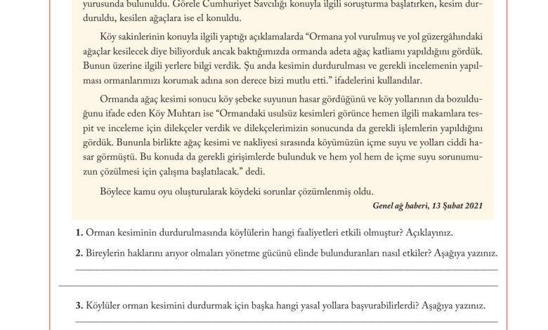 6. Sınıf Evos Yayınları Sosyal Bilgiler Ders Kitabı Sayfa 220 Cevapları