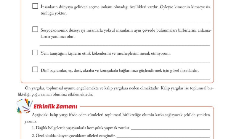 6. Sınıf Evos Yayınları Sosyal Bilgiler Ders Kitabı Sayfa 23 Cevapları