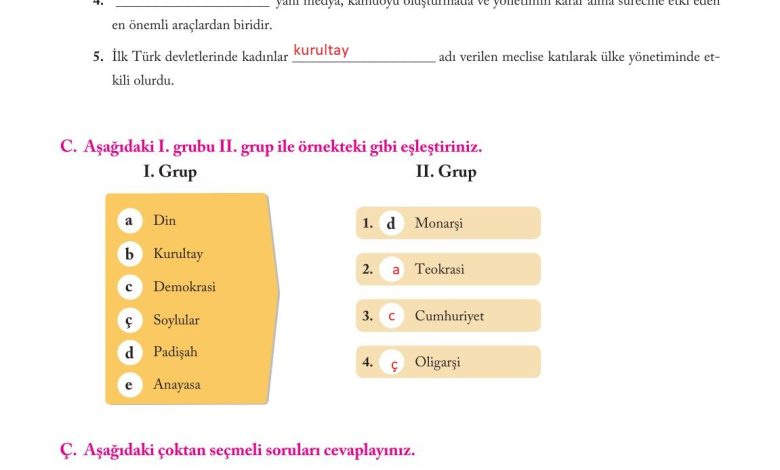 6. Sınıf Evos Yayınları Sosyal Bilgiler Ders Kitabı Sayfa 239 Cevapları