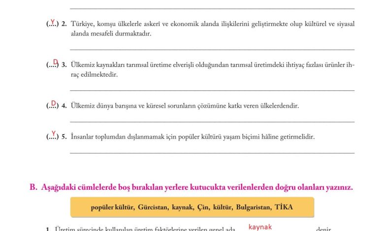 6. Sınıf Evos Yayınları Sosyal Bilgiler Ders Kitabı Sayfa 274 Cevapları