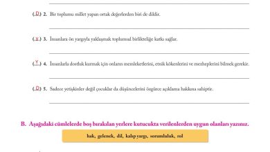 6. Sınıf Evos Yayınları Sosyal Bilgiler Ders Kitabı Sayfa 34 Cevapları