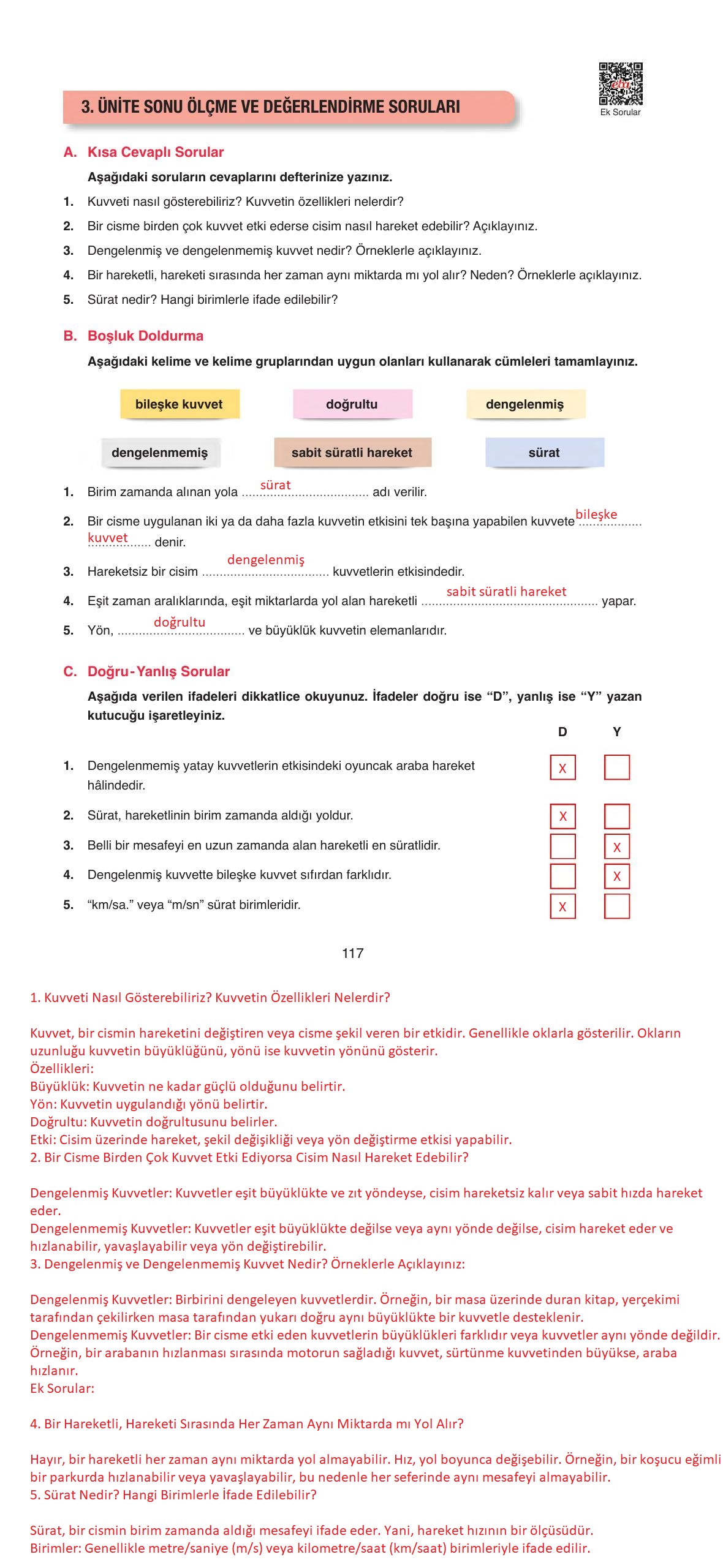 6. Sınıf Gün Yayınları Fen Bilimleri Ders Kitabı Sayfa 117 Cevapları