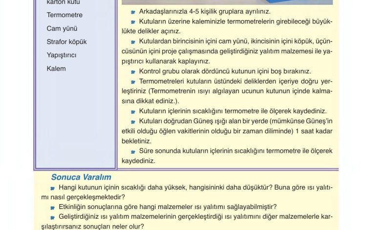 6. Sınıf Gün Yayınları Fen Bilimleri Ders Kitabı Sayfa 153 Cevapları