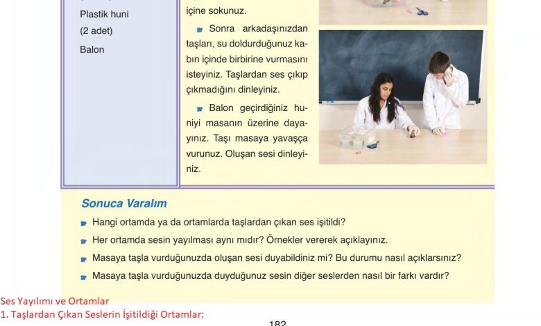 6. Sınıf Gün Yayınları Fen Bilimleri Ders Kitabı Sayfa 182 Cevapları