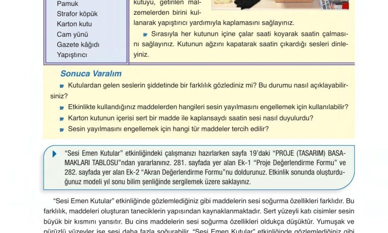 6. Sınıf Gün Yayınları Fen Bilimleri Ders Kitabı Sayfa 198 Cevapları