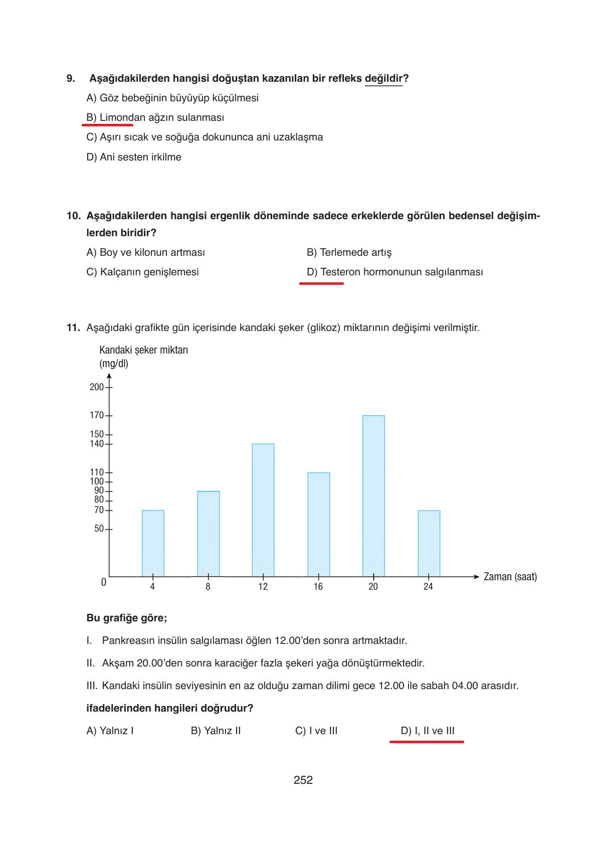 6. Sınıf Gün Yayınları Fen Bilimleri Ders Kitabı Sayfa 252 Cevapları