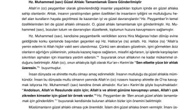 7. Sınıf Erkad Yayınları Din Kültürü Ders Kitabı Sayfa 106 Cevapları