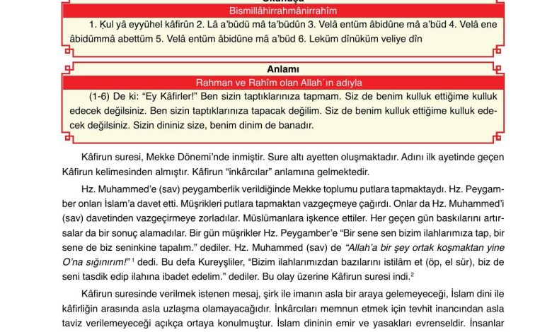 7. Sınıf Erkad Yayınları Din Kültürü Ders Kitabı Sayfa 108 Cevapları