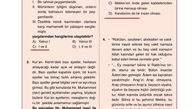 7. Sınıf Erkad Yayınları Din Kültürü Ders Kitabı Sayfa 110 Cevapları