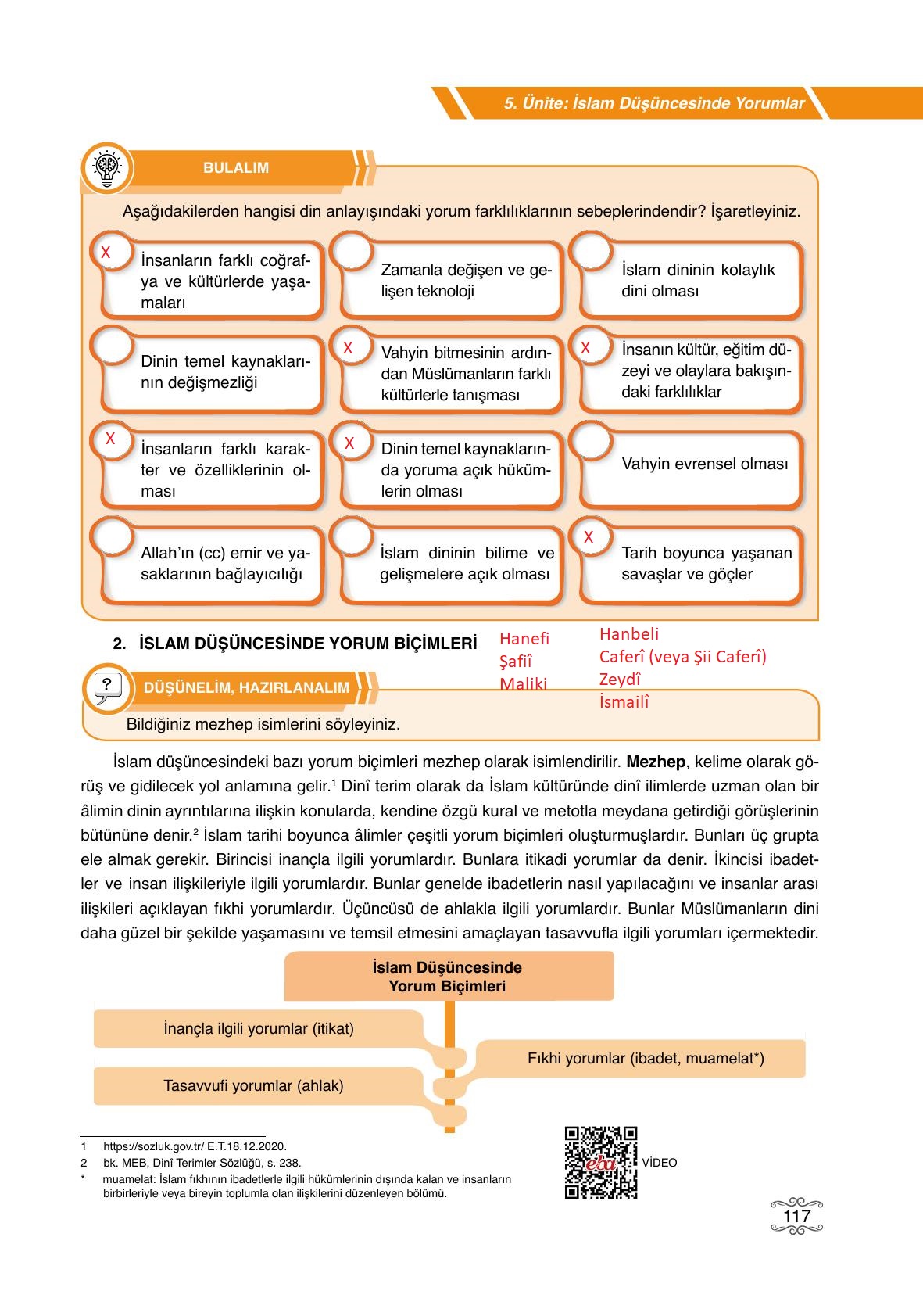 7. Sınıf Erkad Yayınları Din Kültürü Ders Kitabı Sayfa 117 Cevapları