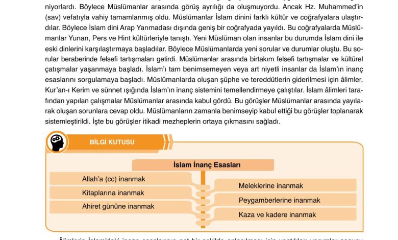 7. Sınıf Erkad Yayınları Din Kültürü Ders Kitabı Sayfa 118 Cevapları