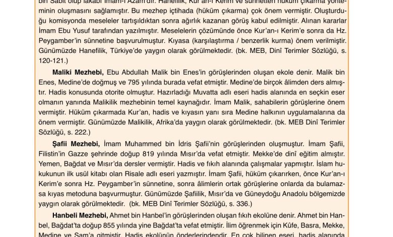 7. Sınıf Erkad Yayınları Din Kültürü Ders Kitabı Sayfa 121 Cevapları