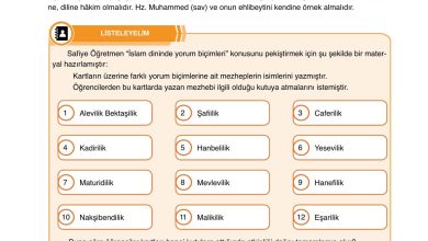 7. Sınıf Erkad Yayınları Din Kültürü Ders Kitabı Sayfa 132 Cevapları