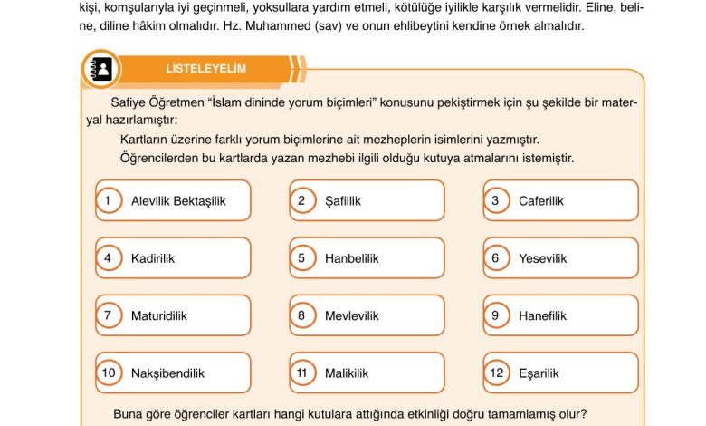 7. Sınıf Erkad Yayınları Din Kültürü Ders Kitabı Sayfa 132 Cevapları