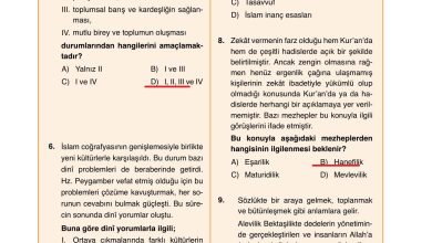 7. Sınıf Erkad Yayınları Din Kültürü Ders Kitabı Sayfa 145 Cevapları