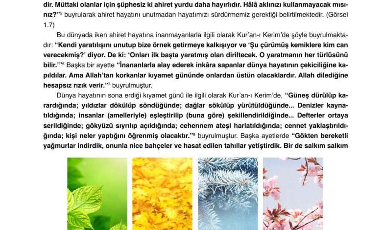 7. Sınıf Erkad Yayınları Din Kültürü Ders Kitabı Sayfa 20 Cevapları