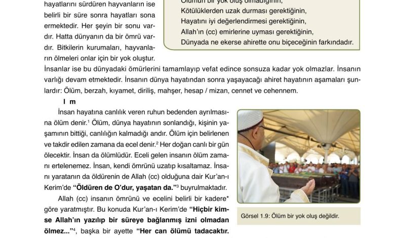 7. Sınıf Erkad Yayınları Din Kültürü Ders Kitabı Sayfa 22 Cevapları