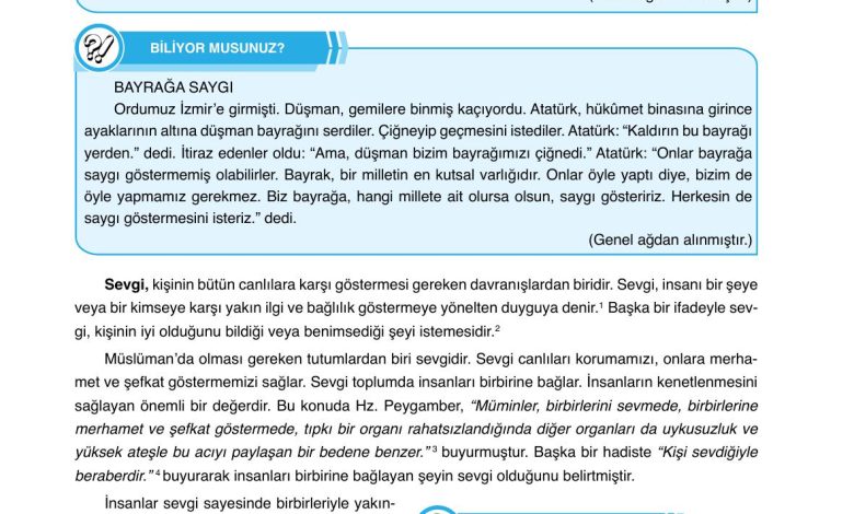 7. Sınıf Erkad Yayınları Din Kültürü Ders Kitabı Sayfa 75 Cevapları