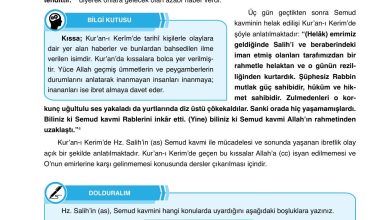 7. Sınıf Erkad Yayınları Din Kültürü Ders Kitabı Sayfa 88 Cevapları