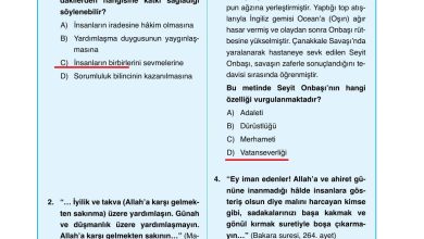 7. Sınıf Erkad Yayınları Din Kültürü Ders Kitabı Sayfa 91 Cevapları