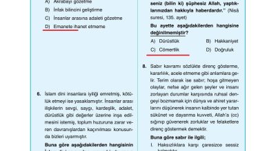 7. Sınıf Erkad Yayınları Din Kültürü Ders Kitabı Sayfa 92 Cevapları