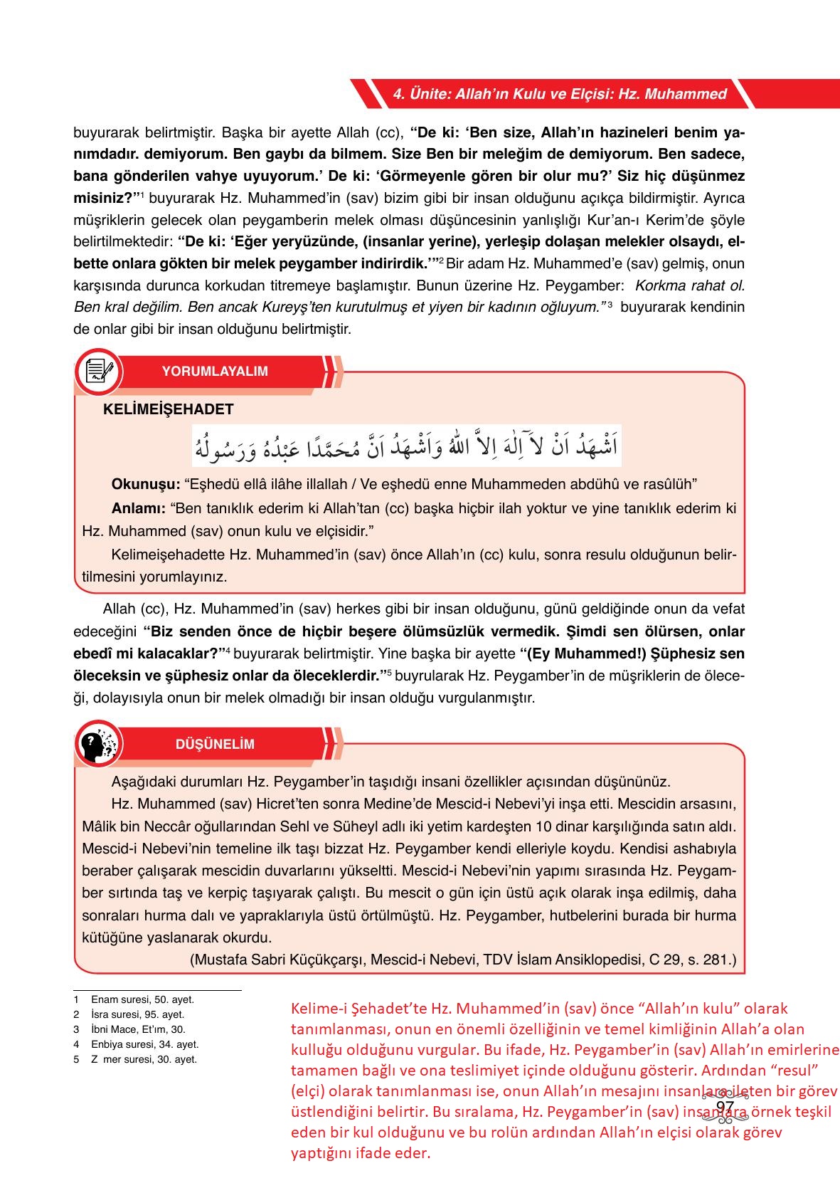 7. Sınıf Erkad Yayınları Din Kültürü Ders Kitabı Sayfa 97 Cevapları