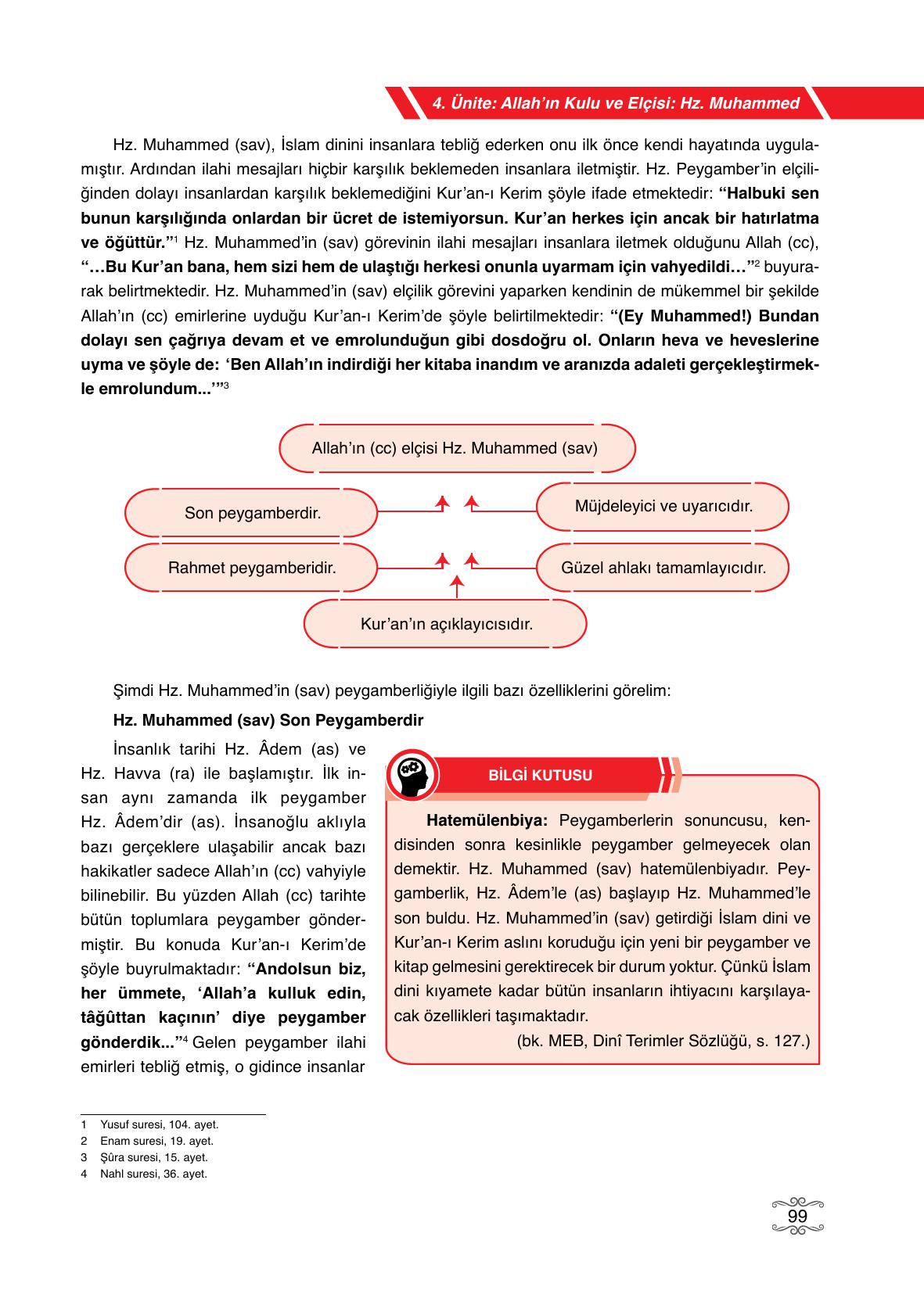 7. Sınıf Erkad Yayınları Din Kültürü Ders Kitabı Sayfa 99 Cevapları