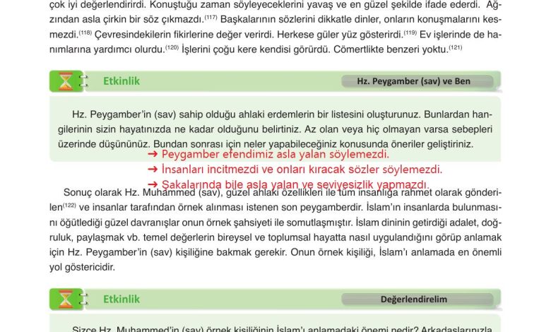 8. Sınıf Gezegen Yayınları Din Kültürü Ders Kitabı Sayfa 102 Cevapları