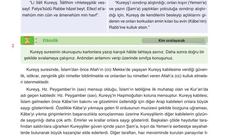 8. Sınıf Gezegen Yayınları Din Kültürü Ders Kitabı Sayfa 103 Cevapları