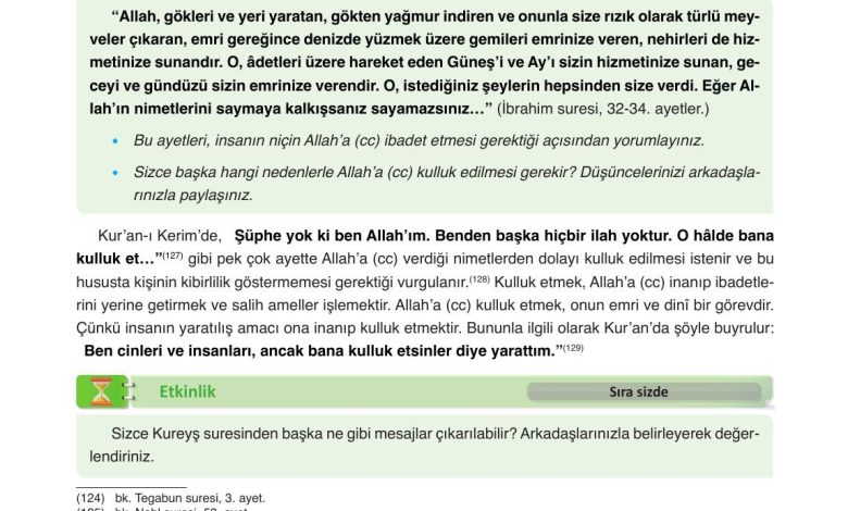 8. Sınıf Gezegen Yayınları Din Kültürü Ders Kitabı Sayfa 104 Cevapları