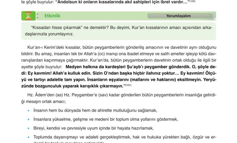 8. Sınıf Gezegen Yayınları Din Kültürü Ders Kitabı Sayfa 125 Cevapları