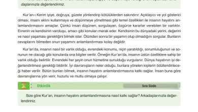 8. Sınıf Gezegen Yayınları Din Kültürü Ders Kitabı Sayfa 134 Cevapları