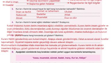 8. Sınıf Gezegen Yayınları Din Kültürü Ders Kitabı Sayfa 138 Cevapları