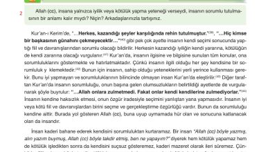 8. Sınıf Gezegen Yayınları Din Kültürü Ders Kitabı Sayfa 21 Cevapları