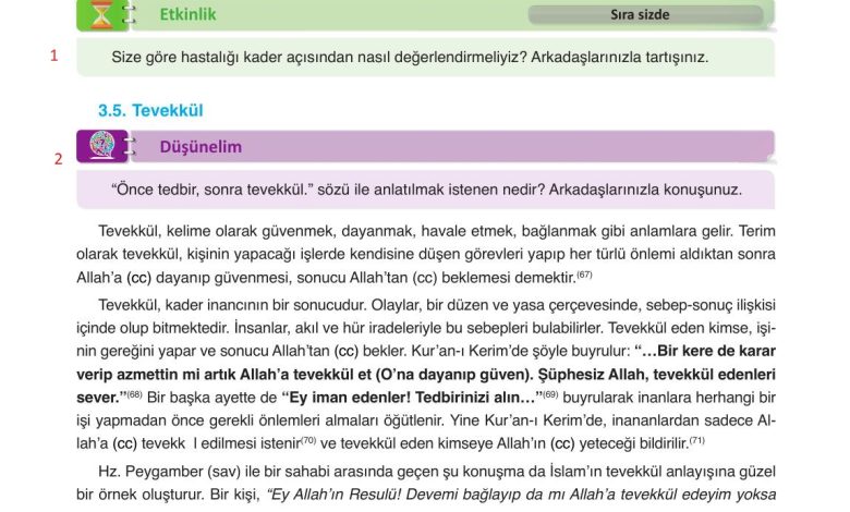 8. Sınıf Gezegen Yayınları Din Kültürü Ders Kitabı Sayfa 28 Cevapları